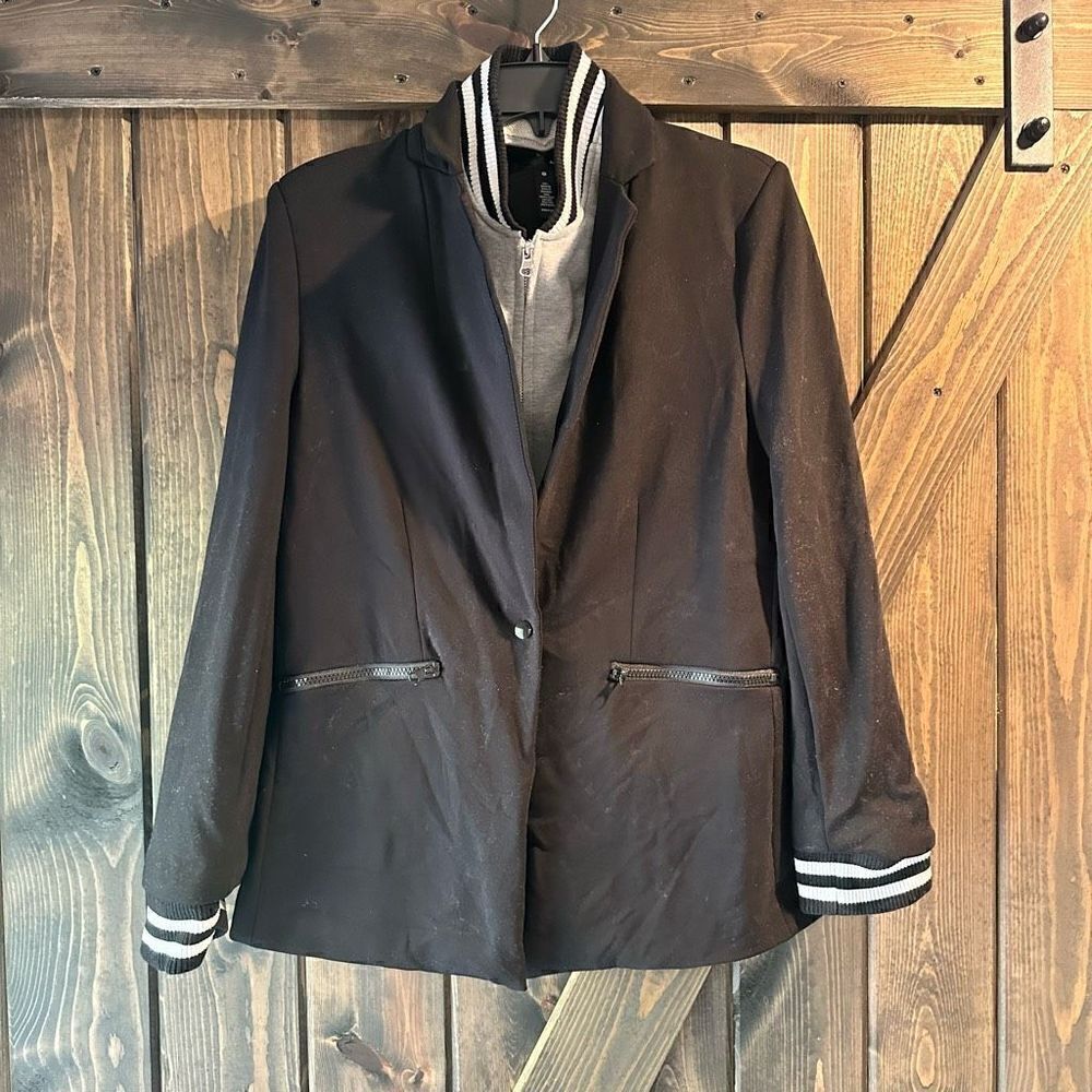 Aqua Convertible Sweatshirt Blazer